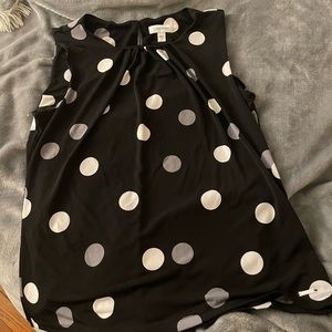 Sleeveless polkadot Calvin Klein blouse